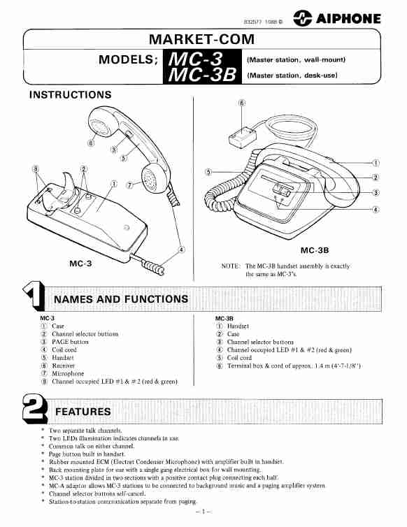 Aiphone Telephone MC-3B-page_pdf
